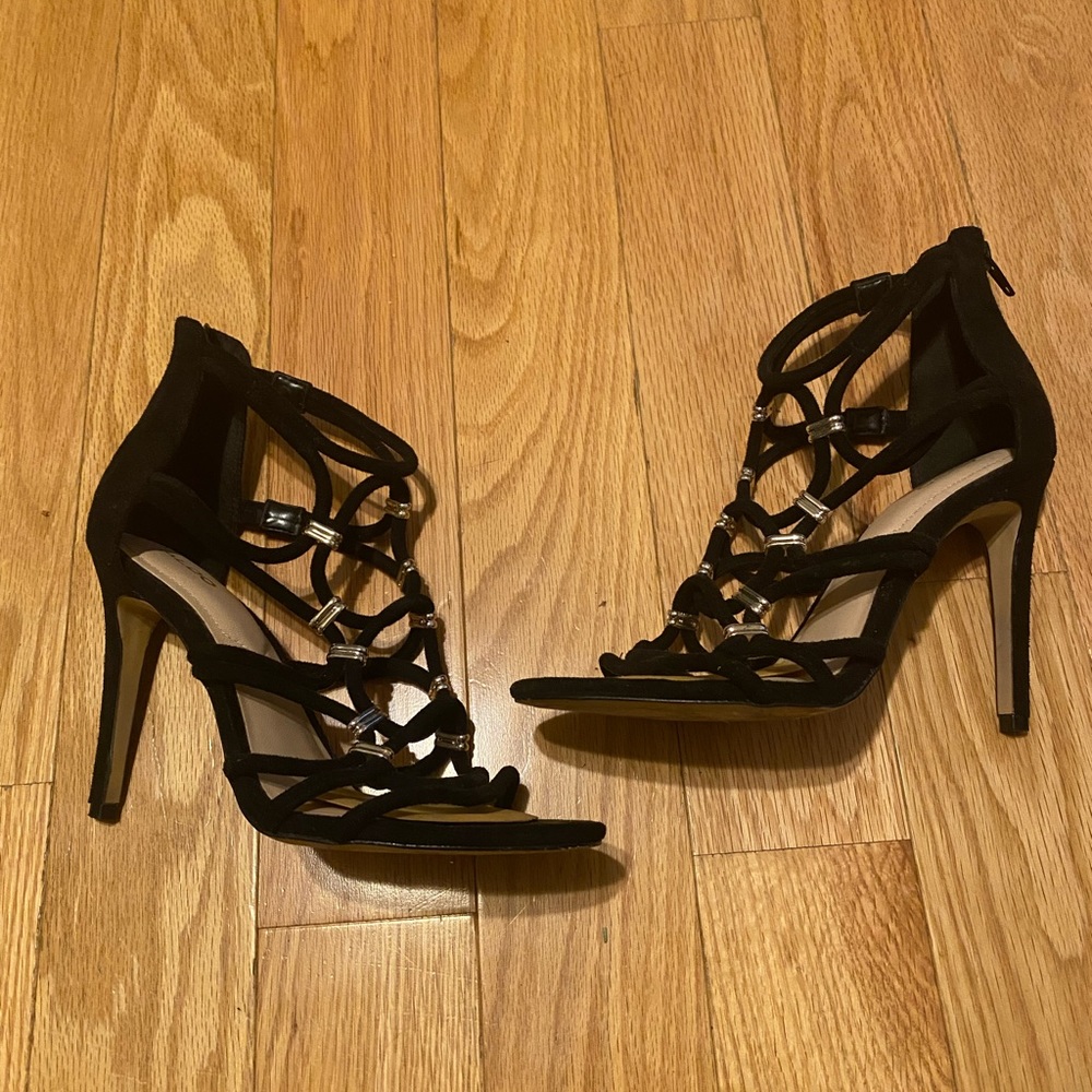 ALDO Black strappy stiletto pumps